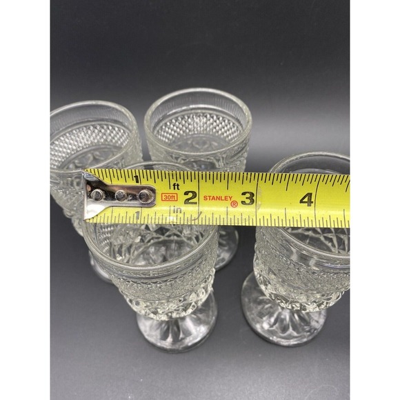 Wexford Clear by Anchor Hocking Wine/juice Glass‎   5 3/8" Set of 4 - Picture 7 of 7